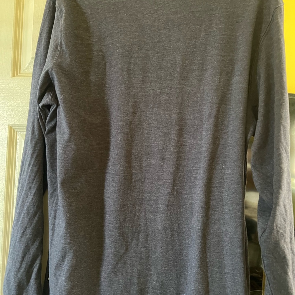 Eddie Bauer Men's Long-Sleeve Crewneck Shirt - Dark Charcoal Gray
